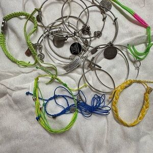 Stella & Dot Silver and Vibrant Bracelet Collection